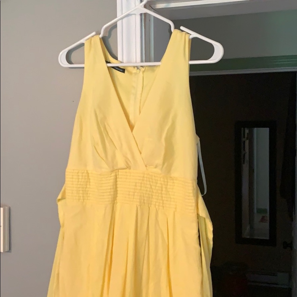 Maurices Yellow with White Lace Dress